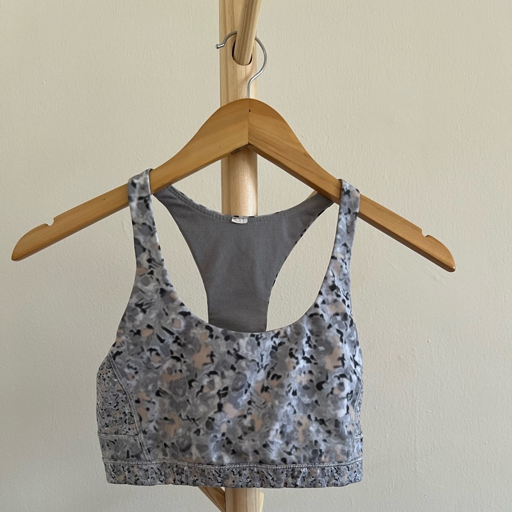 Lululemon sports bra. Good used condition. Minor piling.  See photos